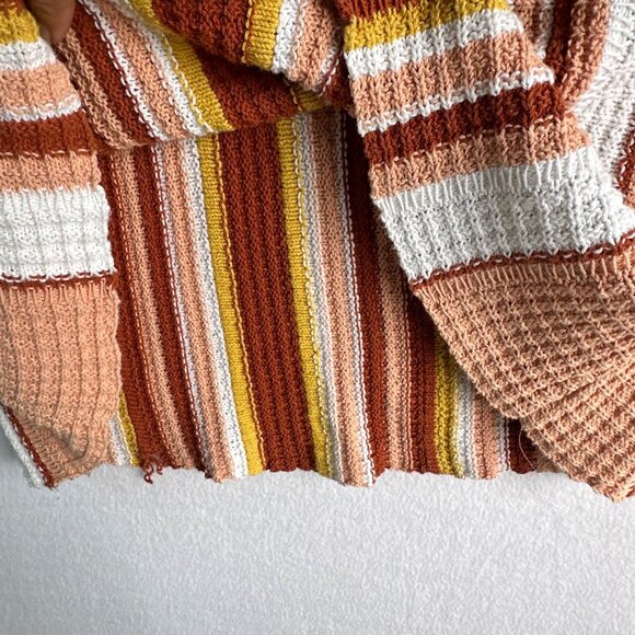 ❌SOLD❌ Free People Sunset Lollipop Womens Size Small Orange Brown Striped Boho - Picture 9 of 12